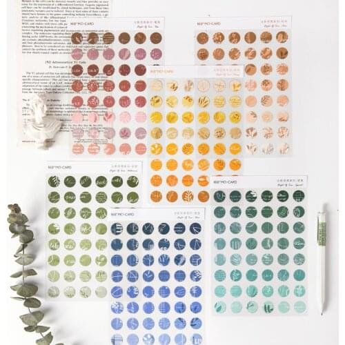 36 pcs/lot Light shadow gradually Decoration dot Stickers Planner Scrapbooking Stationery Diary Round Stickers School Supplies