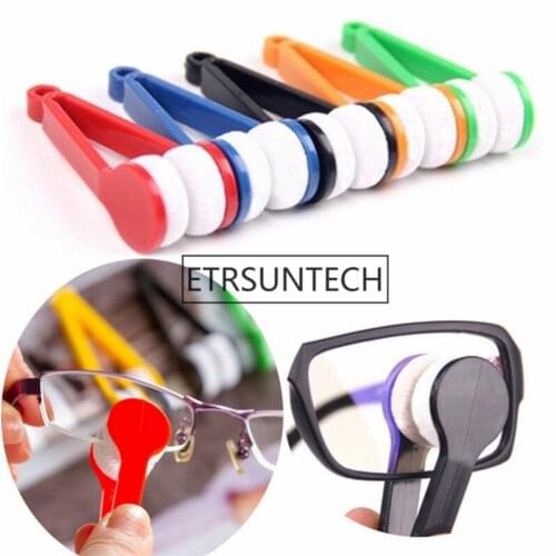 400pcs Creative Glasses Brushes Sunglasses Eyeglass Cleaning Wipe Spectacles Microfiber Mini Plastic Portable Clean Brush Utensi