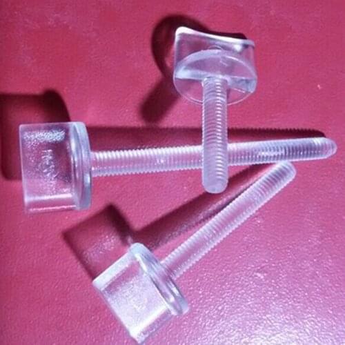 5pcs M4 Fully transparent Hand screw adjustable bolt Acrylic hands adjustment bolts PC Plexiglass screws 12mm-45mm Length