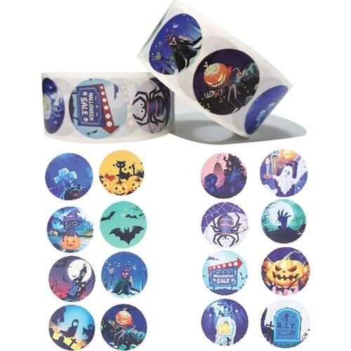 500Pcs/Roll Sealing Decals Baking Stickers Halloween Stickers Packing Decals For Gift Party Decor Baking