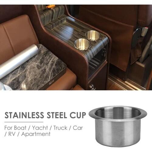85x55mm Stainless Steel Cup Drink Holder Car Cup Holder Car Accessories for Car Marine Yacht Truck RV Camper