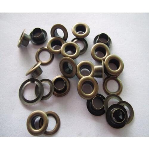 Free shipping 5mm brass eyelet for apparel high grade antique brass color garment eyelet clavus 1000set