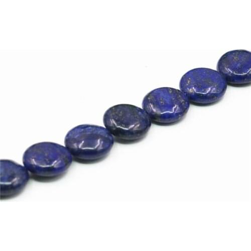Free Shipping Natural Blue Lapis Lazuli Stone 10mm 12mm 14mm Coin Shape Lady Gift Diy Jewelry Beads 15Inch B599