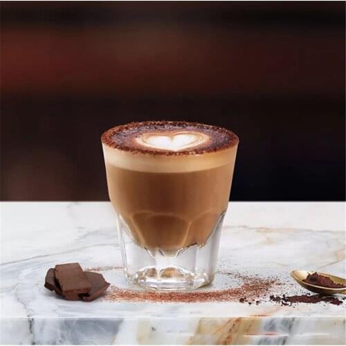 Milansong Cup Flatow White Coffee cup Latte cup transparent glass