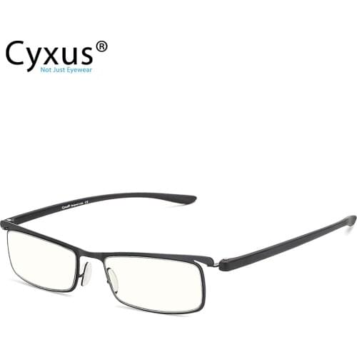 Cyxus Anti Blue Light Reading Glasses Transparent Lens Presbyopic Eyeglasses Unisex Eyewear 2201