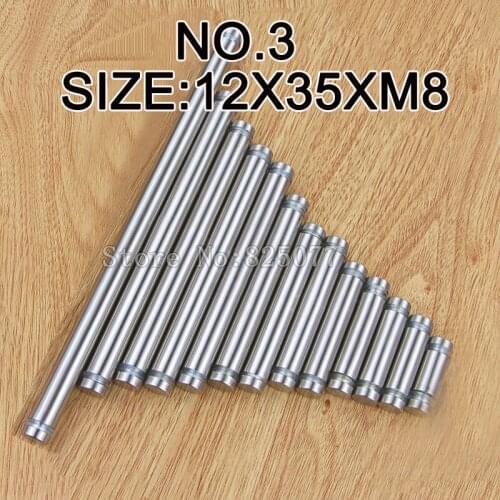 DHL 100PCS Diameter 12x35mm Stainless Steel Double Head Hollow Screw Acrylic Billboard Advertisement Fixing Screw KF974