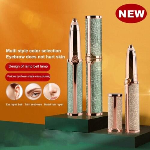 2 In 1 Electric Eyebrow Trimmer USB Charging Cable Eyebrow Trimmer Eye Brow Facial Depilator Discreet Epilator Makeup Painless