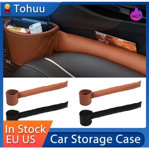 Car Gap Filler Pockets Car Seat Modified Slot Storage Organizer Leather Multifunctional Storage Box For Phone Card Holder