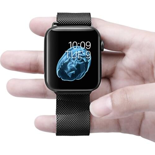 Magnetic loop strap for apple watch band 44mm 40mm 42mm 38mm iwatch correa apple watch SE/6/5/4/3/2 stainless steel bracelet