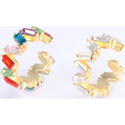 Itenice Crystal Metal Ear Cuff Set for Women Boho Trendy Stackable Cuff Statement Rhinestone Clip Earrings Earcuffs Jewelry