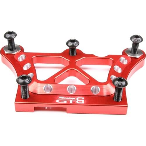GTBracing LOSI Desert Buggy XL DBXL /MTXL Front Top Plate Chassis Brace Silver / Red