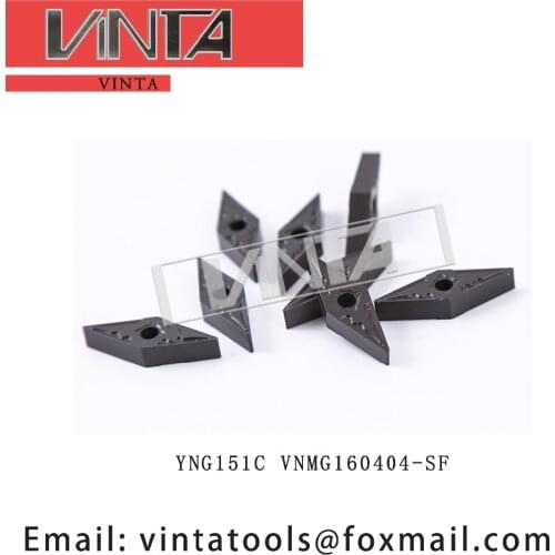 Free shipping high quality 10pcs/lots YNG151C VNMG160404-SF cnc carbide turning inserts cutting blade tools