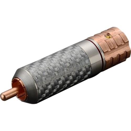 Viborg VR108 Pure Copper Carbon Fiber Male Rca Plug for Audio Cable Connector