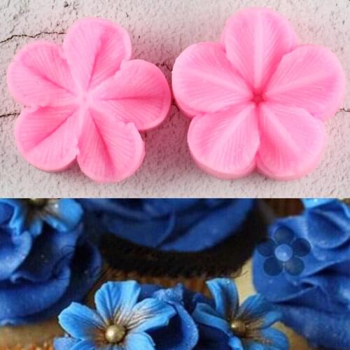 Plum Petal Flower Leaf Silicone Molds Wedding Cupcake Topper Fondant Cake Decorating Tools Candy Clay Chocolate Gumpaste Moulds