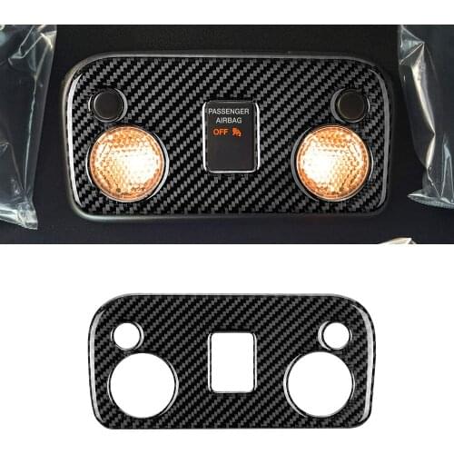 Compatible sticker carbon fiber front reading lamp decorative cover accessories for Ford Mustang 2015 2016 2018 2019 2020