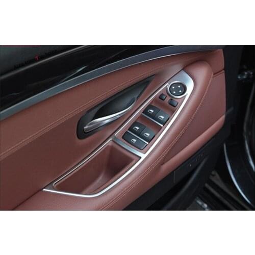 Yimaautotrims Inner Door Armrest Window Lift Button Cover Trim Fit For BMW 5 Series 520i 525i 530i F10 F18 2011 - 2016 Interior