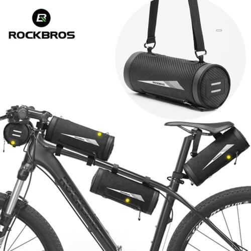 ROCKBROS Bicycle Frame Bag Waterproof Front Tube Bicycle Bag Handlebar Basket Pack Cycling Front Bag Storage Bike Accessories