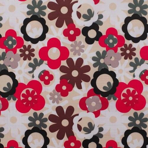1 yard Polyester/PVC coated Waterproof Fabric for bag, flower (width=140cm)