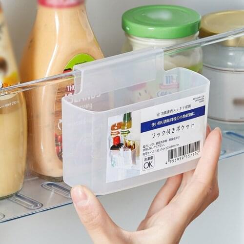 1PC Storage Box Refrigerator Side Door Mini Hanging Seasoning Bag Storage Case Kitchen Good Sauce Sorting Storage Box Adjustable