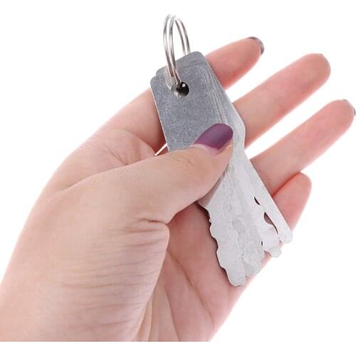 10PCS New Stainless Steel Jiggler Keys Dual Sided Car Unlocking Lock Opening Repair Kits Lock Opening Repair Tool Set