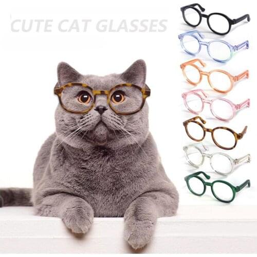 100pcs/lot Cat Fashion Sunglasses Mixed Colors Plastic Pet Glasses for Small Dogs Factory Wholesale