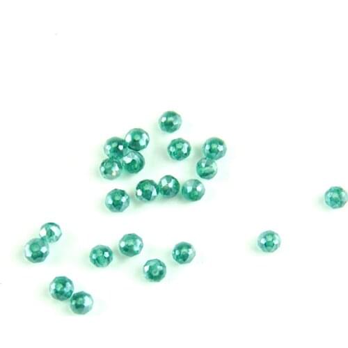 750pcs 0.16Inch Czech Facet Rondelle Glass Beads Jewelry Making DIY Zircon Green AB Beads for Bracelets Loose Bead Wholesale