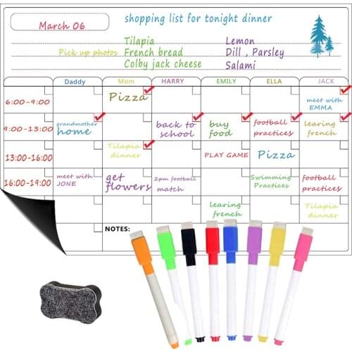 A3 Rewritable Magnetic Plan Table Magnetic Board Weekly Planner Daily Planner Whiteboard Fridge Sticker Office Planner Organizer