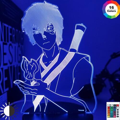 Avatar The Last Airbender Zuko Lamp for Home Decoration Birthday Gift Led Night Light Avatar Bedroom Decor Light Cartoon Lamp