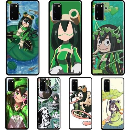 Asui Tsuyu Boku no My Hero Academia Case For Samsung Galaxy S21 Ultra S8 S9 S10 Plus Note 9 10 Note 20 Ultra S20 FE Back Cover