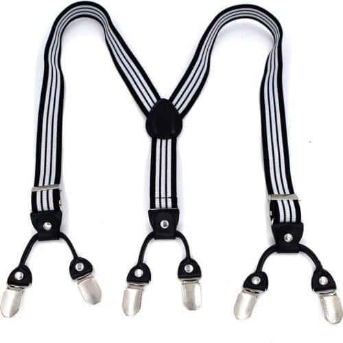 Kids Suspenders 6 Clips Leather Braces Boy Suspensorio Elastic Adjustable Tirantes Bretelles 2.5*80cm New Fashion Design