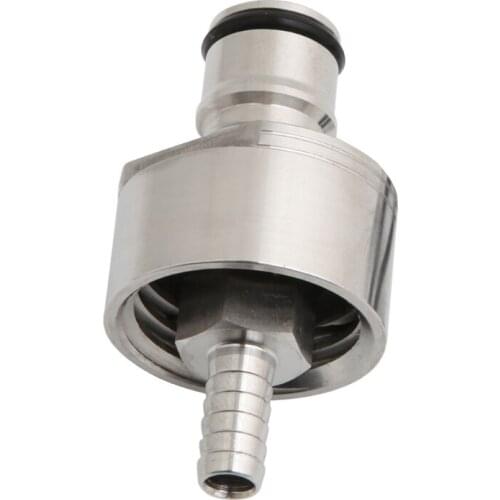 Stainless Steel Carbonation Cap Counter Pressure Bottle Filling with 5/16" Barb Ball Lock Type CO2 Coupling Carbonate Soda Beer