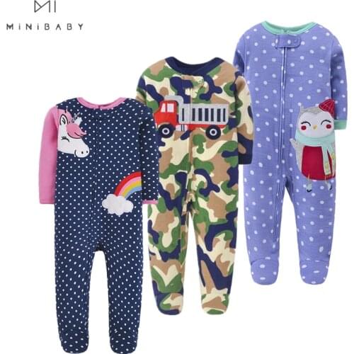 Christmas Newborn Baby Clothes Spring New year Cartoon Long Sleeve Toddler Costume Organic Cotton Jumpsuits 0-12M baby Romper