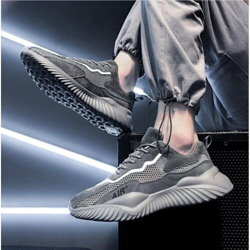 Fashion Brand Men Sneakers Mesh Casual Adults Running Shoes Lac-up Mens Shoes Lightweight Vulcanize Shoes Walking Sneakers