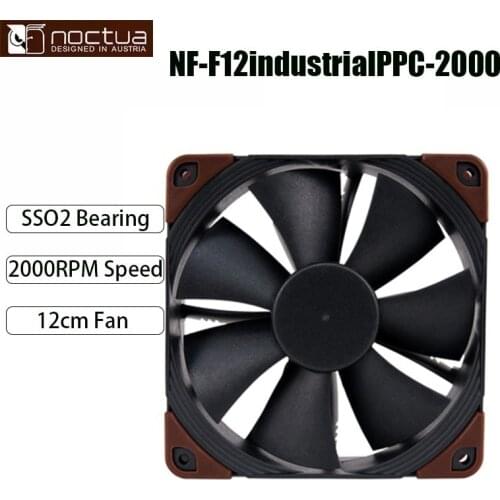 Noctua NF-F12 industrialPPC-2000-3000 PWM 12V/24V IP67 PC Computer Cases Towers CPU processor 12mm fan COOLERS fans Cooling fan