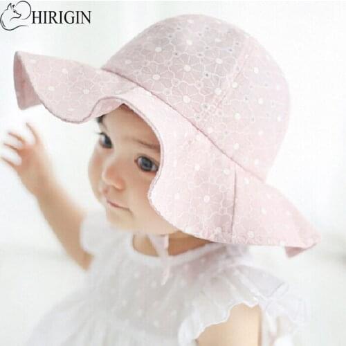 Summer Baby Kids Cotton Sun Cap Infant Outdoor Baby Girls Boys Sun Beach Hats For Toddler