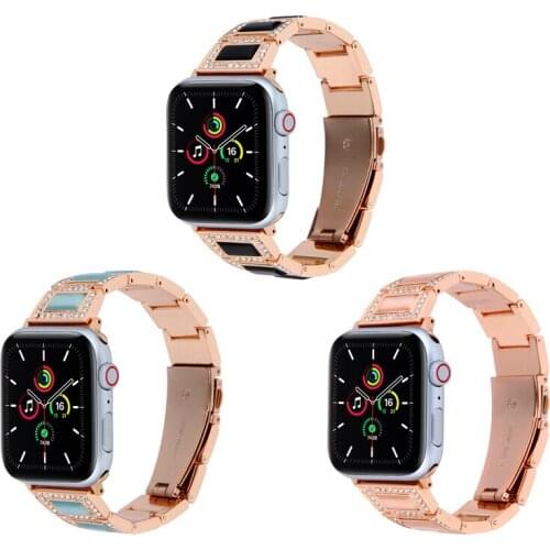 Bling Diamond Rhinestone Metal Band for Apple Watch Series 6 5 4 3 2 1 SE Wrist Strap