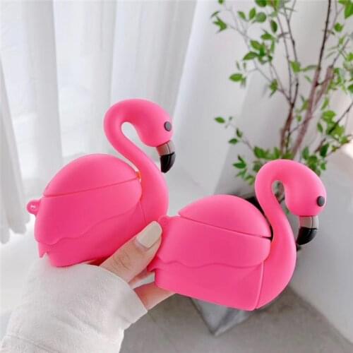 3D INS cute cartoon sexy flamingo Bluetooth headset soft case for apple airpods 1 2 Wireless charging cover for airpods pro gift