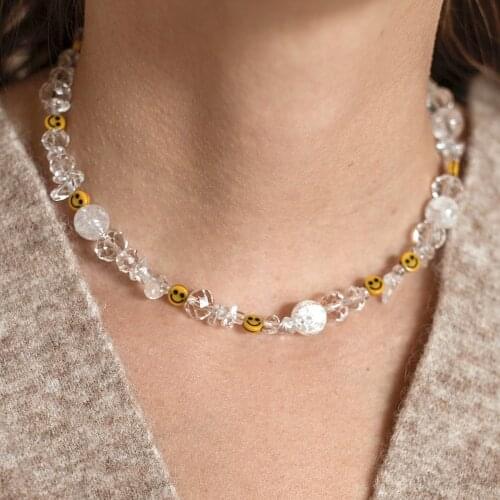 Trendy Party Jewelry Set Natural Crystal Real Freshwater Pearl Choker Bracelet Similies Statement Necklace N Bracelet for Women