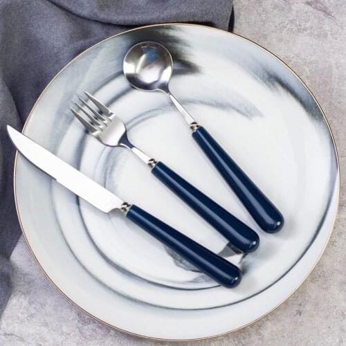 Steak Knife and Fork Plate Set High-End Home Couple Cute Tableware Western Knife and Fork Spoon Two Three-Piece Suit Cutlery