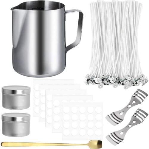 Candle Making Kits supplies DIY Craft Tools pouring pot holder wicks sticker candles tool for adults beginners