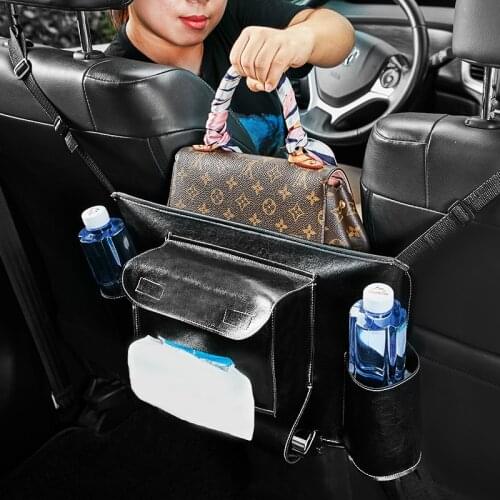 New Arrival! High Quality PU Leather Car Armrest Box Storage Bag Organizer Bag for Car Seat Car Front Seat Middle Storage Bag