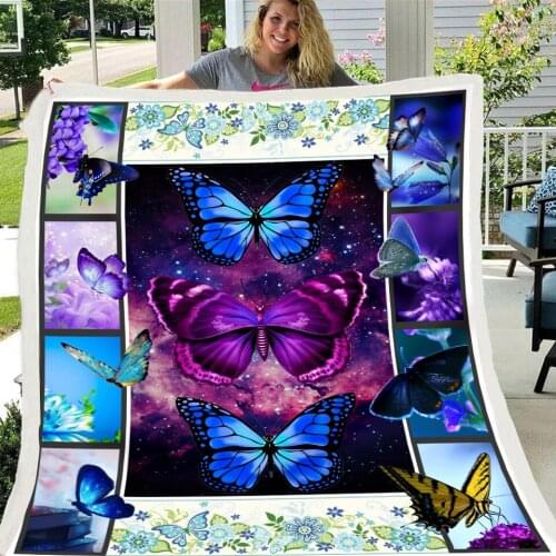3D Butterfly Design Blanket to my Daughter/Wife/Son/Grilfriend Winter Warm Soft Throw Blanket For Bed Sofa Bedspreads
