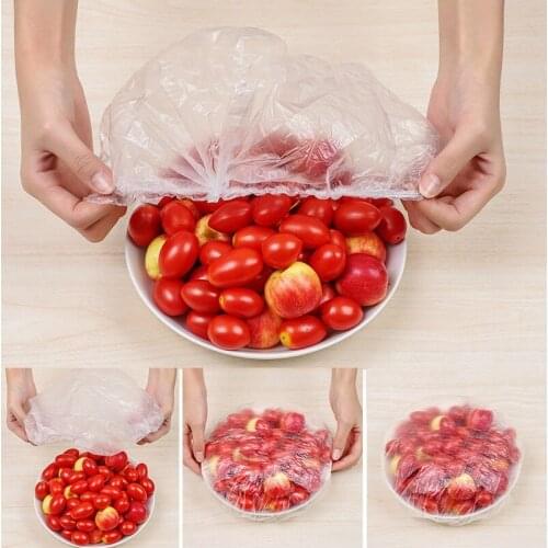 Disposable Food Cover Durable Plastic Wrap Plastic Food Fruit Saver Lid Bowls Storage Kitchen Environmentally Fresh Keeping Bag