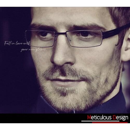 Handmade no solder joints no screws prescription glasses frame mens myopia optics German Korean version of square glasses frame