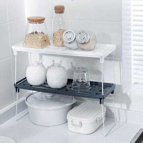 Foldable Closet Organizer Dish Storage Shelf Rack Wardrobe Decorative Shelves Holder Kitchen without Installation House