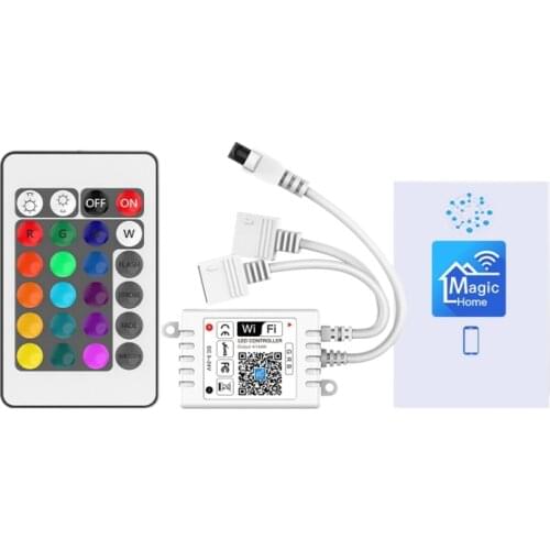 Light Strip Controller Wifi Smart LED Light Controller with Remote Control for Amazon Alexa, Google Home