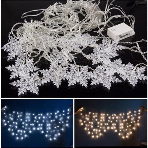 AC110/220V 104Bulbs LED Light Snowflake Style Indoor Outdoor Curtain String Lighting Wedding Party Holiday New Year Decoration