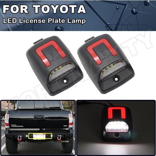 2PCS LED License Plate Lights For Toyota Tacoma 2005 2006 2007 2008 2009-2015 Tundra 2000-2013 No Error Car LED White Auto Lamp