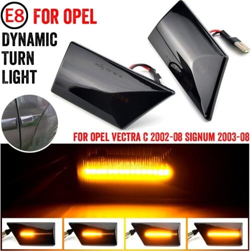For Opel Vectra C 2002-2008 Signum LED Car Turn Signals Side Marker Light Dynamic Flashing Lamp Blinker Lateral Auto Accessories