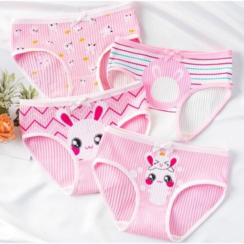 New Design 4PCS/Lot Baby Soft Underwear Panties Girl Boy Cute Cartoon Teenage Briefs Comfortable Panties